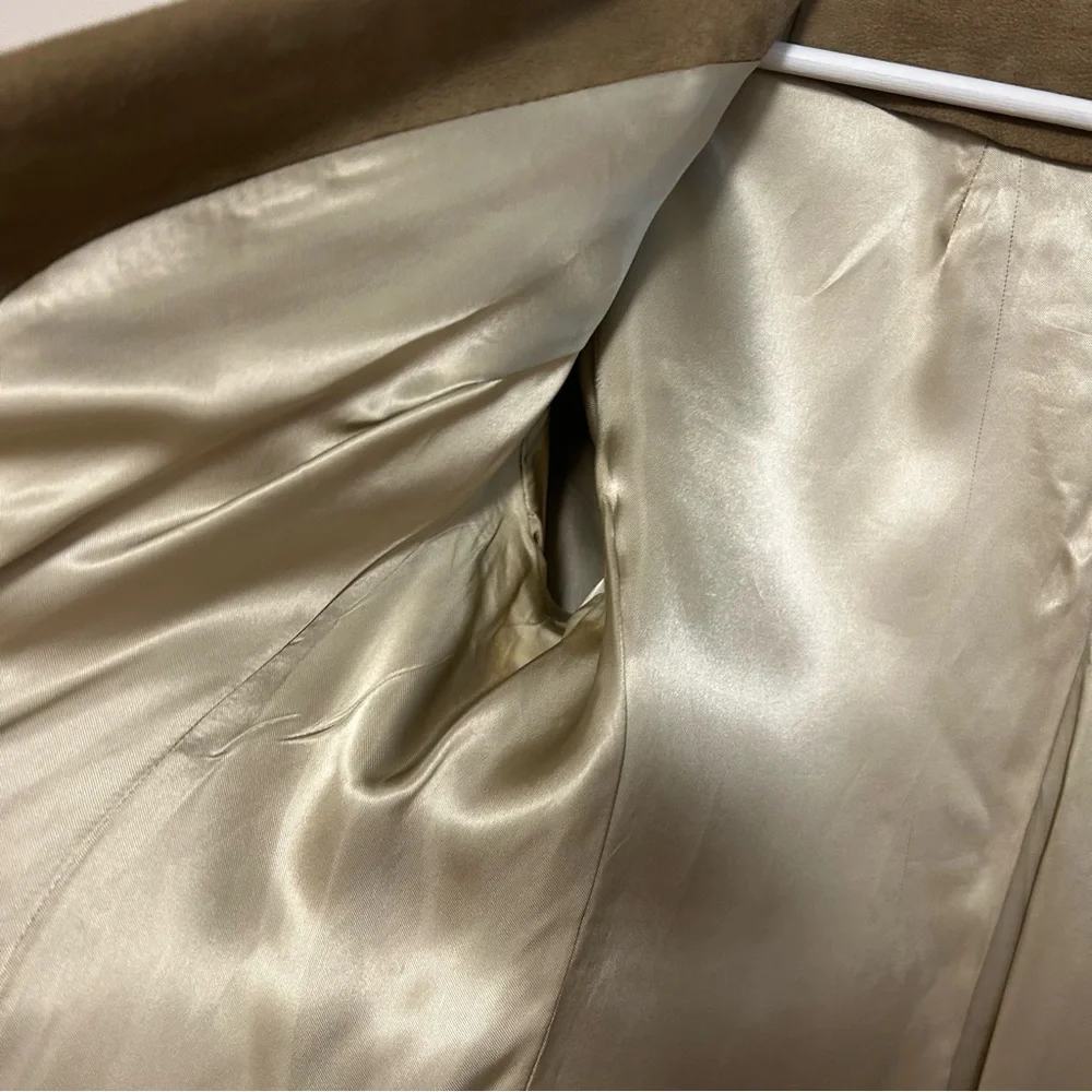 Vintage Aleksanders of Norway 70s M-L suede button jacket collar western boho - Picture 12 of 13